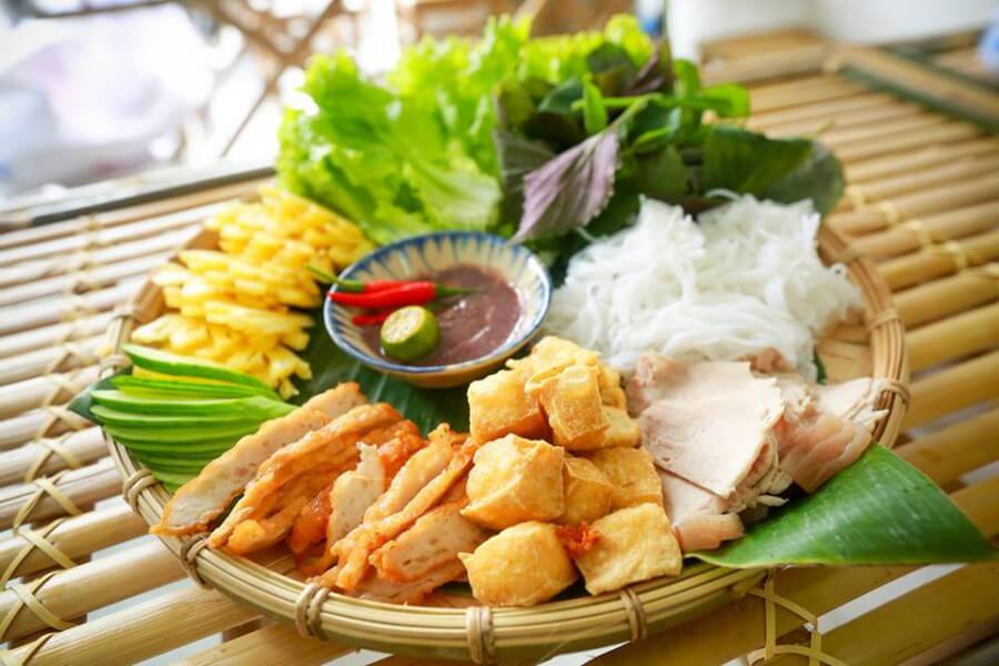 Bun Dau Mam Tom (Fermented Shrimp Paste Noodles)- Vietnamese dishes