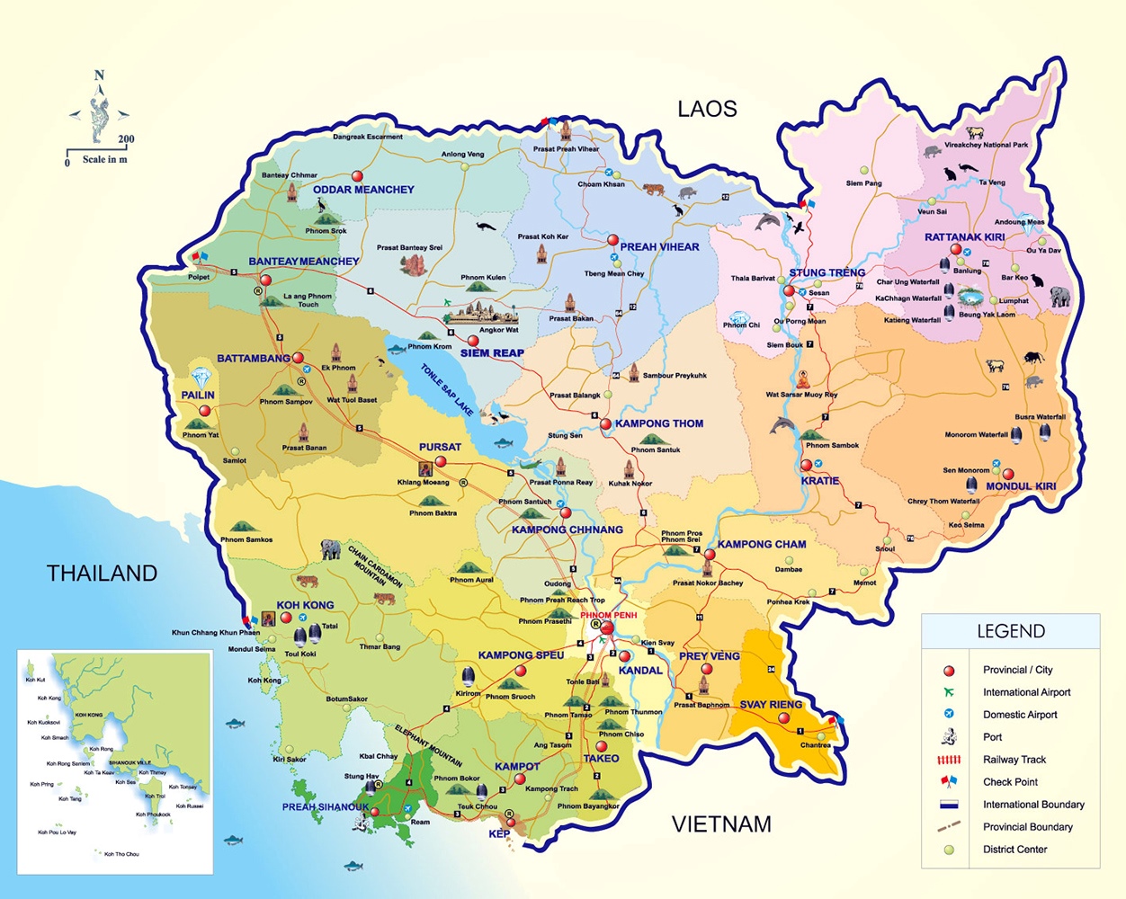 cambodia travel map