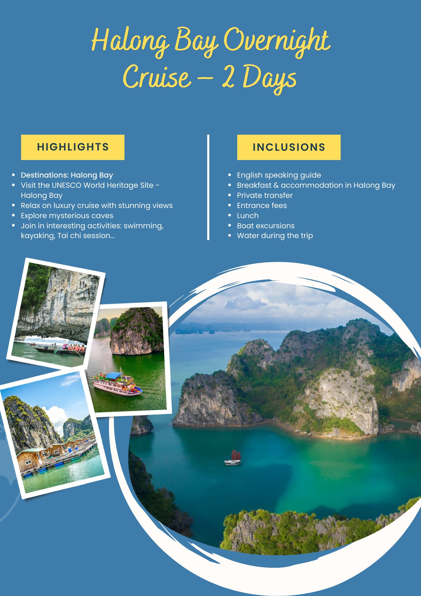 Halong Bay Overnight Cruise – 2 Days