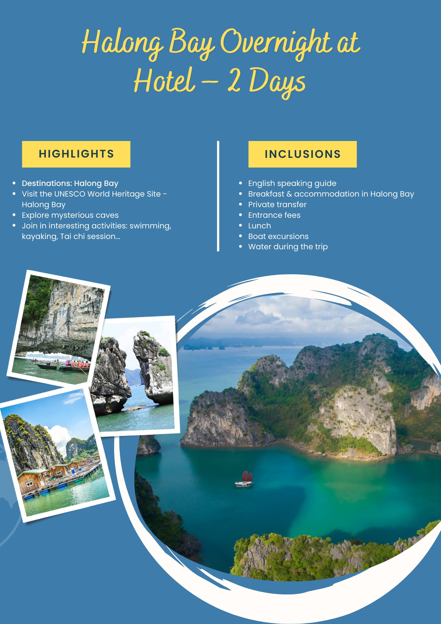 Halong Bay Overnight at Hotel – 2 Days