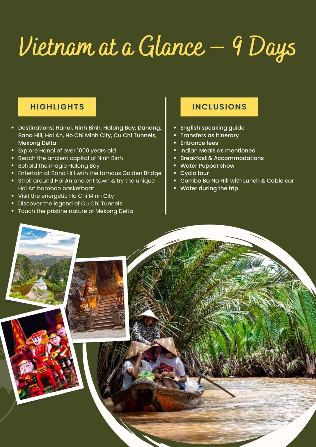 Vietnam at a Glance - 9 Days - Viet Dan Travel