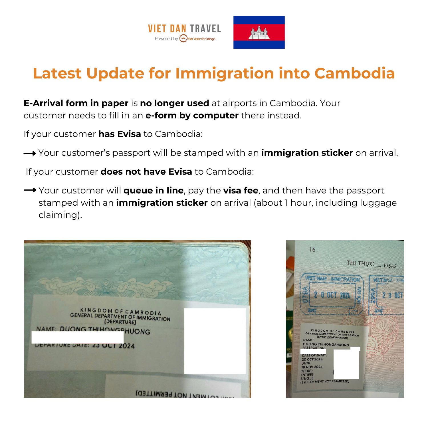 Latest Update for Cambodia Immigration