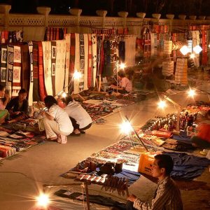 Night Market in luang phrabang - laos tour