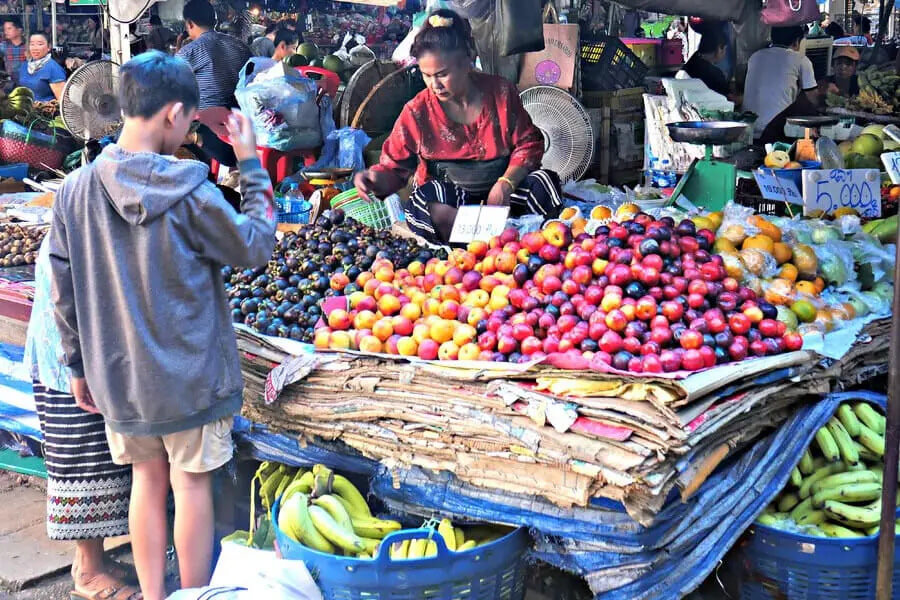 Talad Sao market - laos tour packages Talad Sao market - laos tour packages