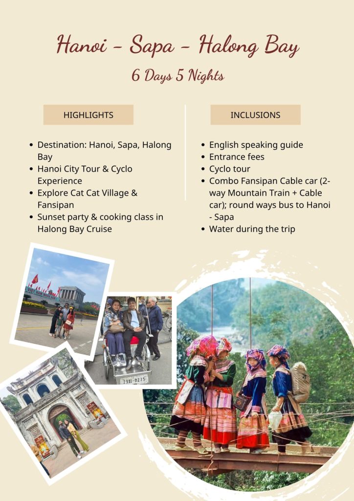 Hanoi - Sapa - Halong Bay - 6 Days