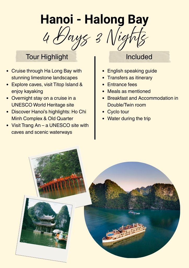 4 days Hanoi - Halong Bay