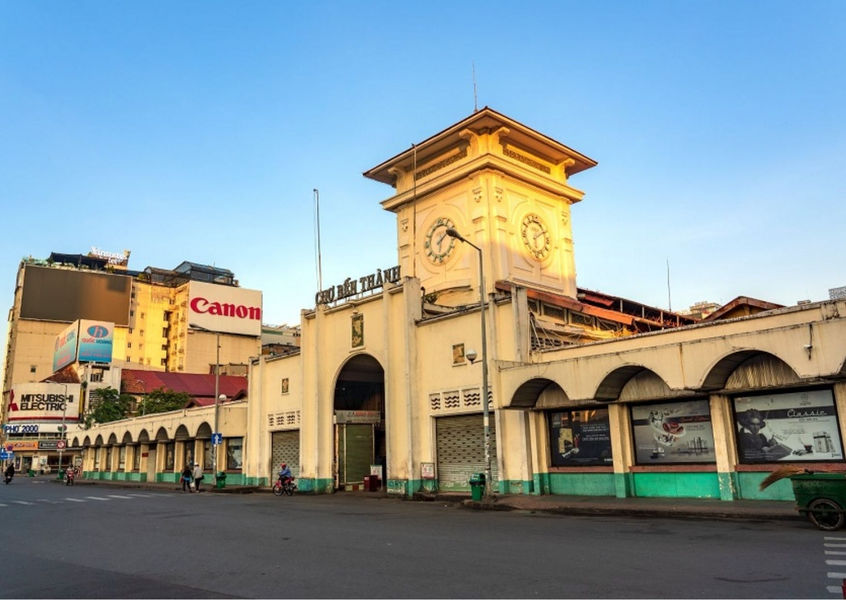 Ben Thanh Market clock tower entrance, Ho Chi Minh City