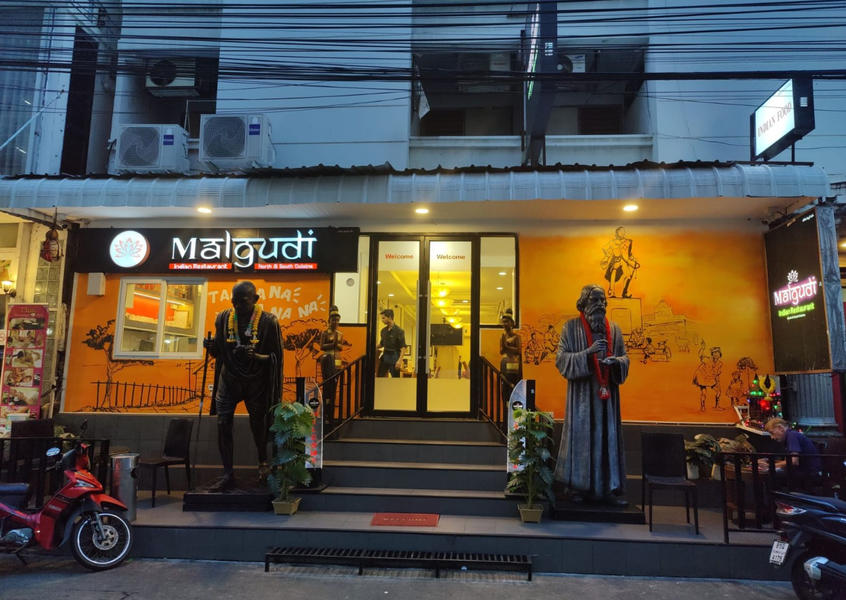 Exterior of Malgudi Indian restaurant in Thailand
