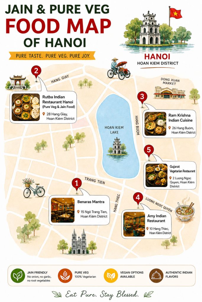Hanoi jain food map