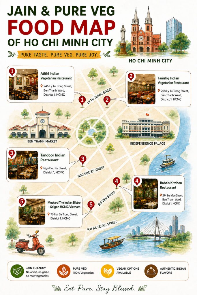 Ho Chi Minh jain food map