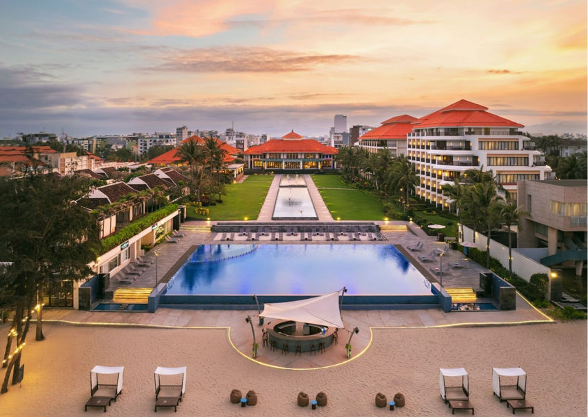 Pullman Danang Beach Resort pool and beach aerial view