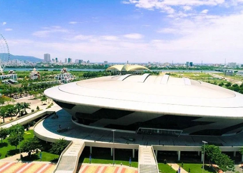 Tien Son Sports Arena aerial view of stadium building