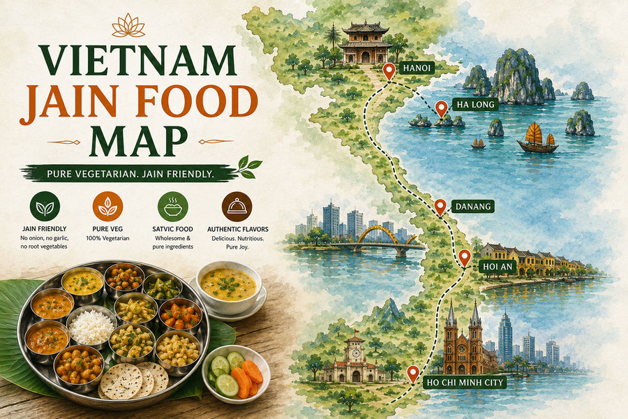 vietnam jain food map