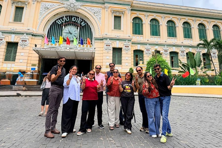 Tourists at Ho Chi Minh City Central Post Office