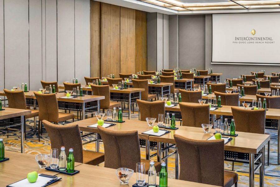Classroom-style meeting room setup at InterContinental Phu Quoc Long Beach Resort
