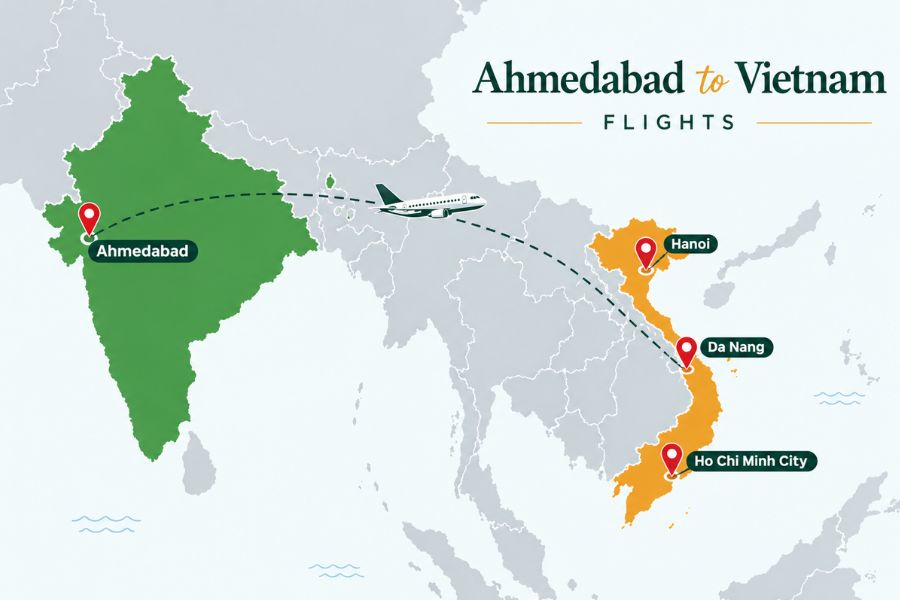 Ahmedabad to Vietnam Flights